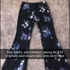 floral flared pants